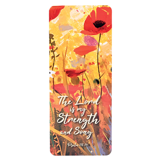 Bookcard Floral The Lord Is My Strength