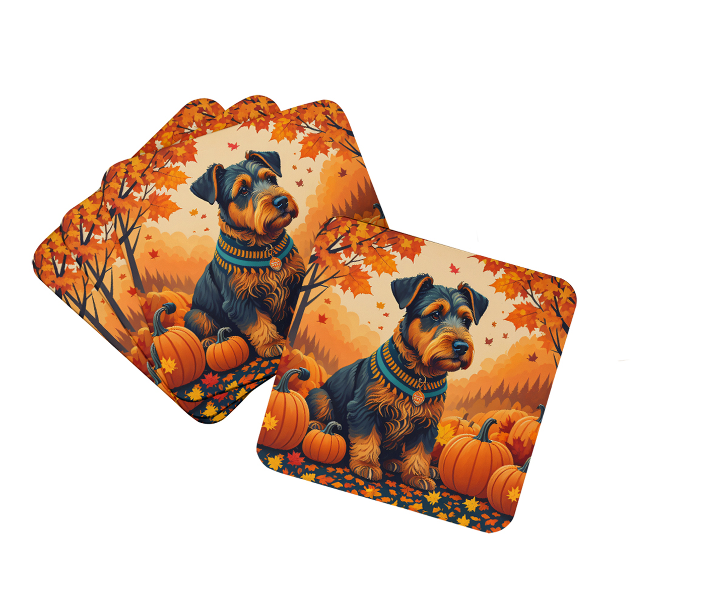 Affenpinscher Fall Foam Coasters