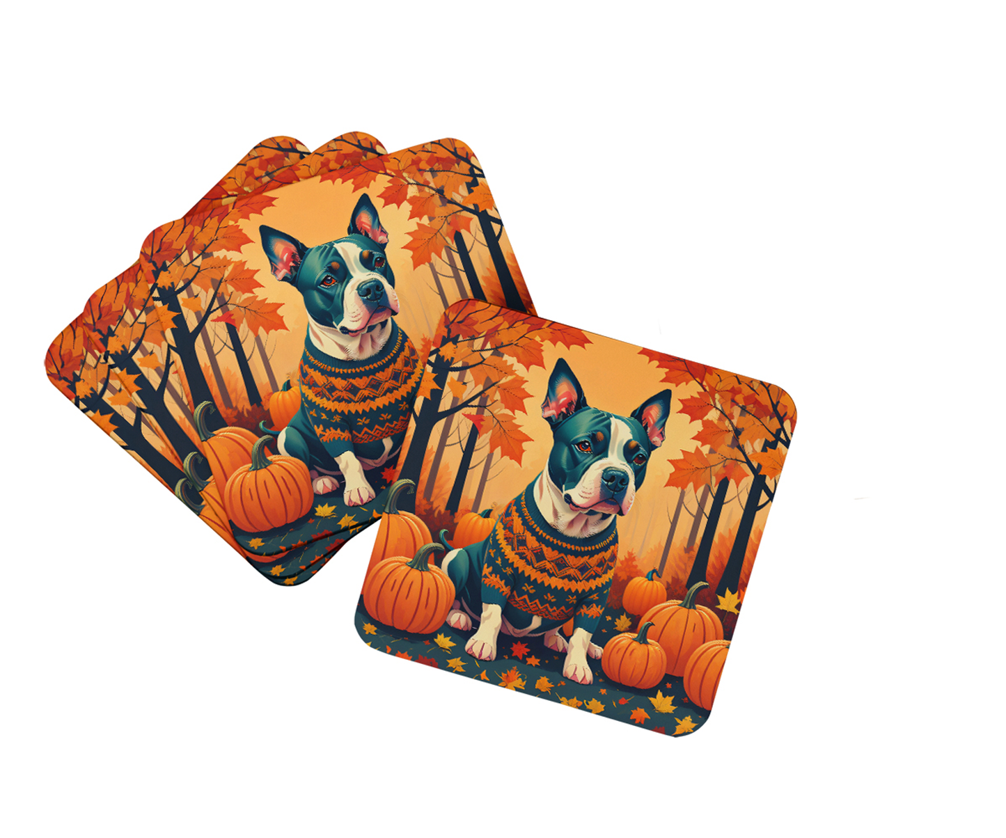 Affenpinscher Fall Foam Coasters