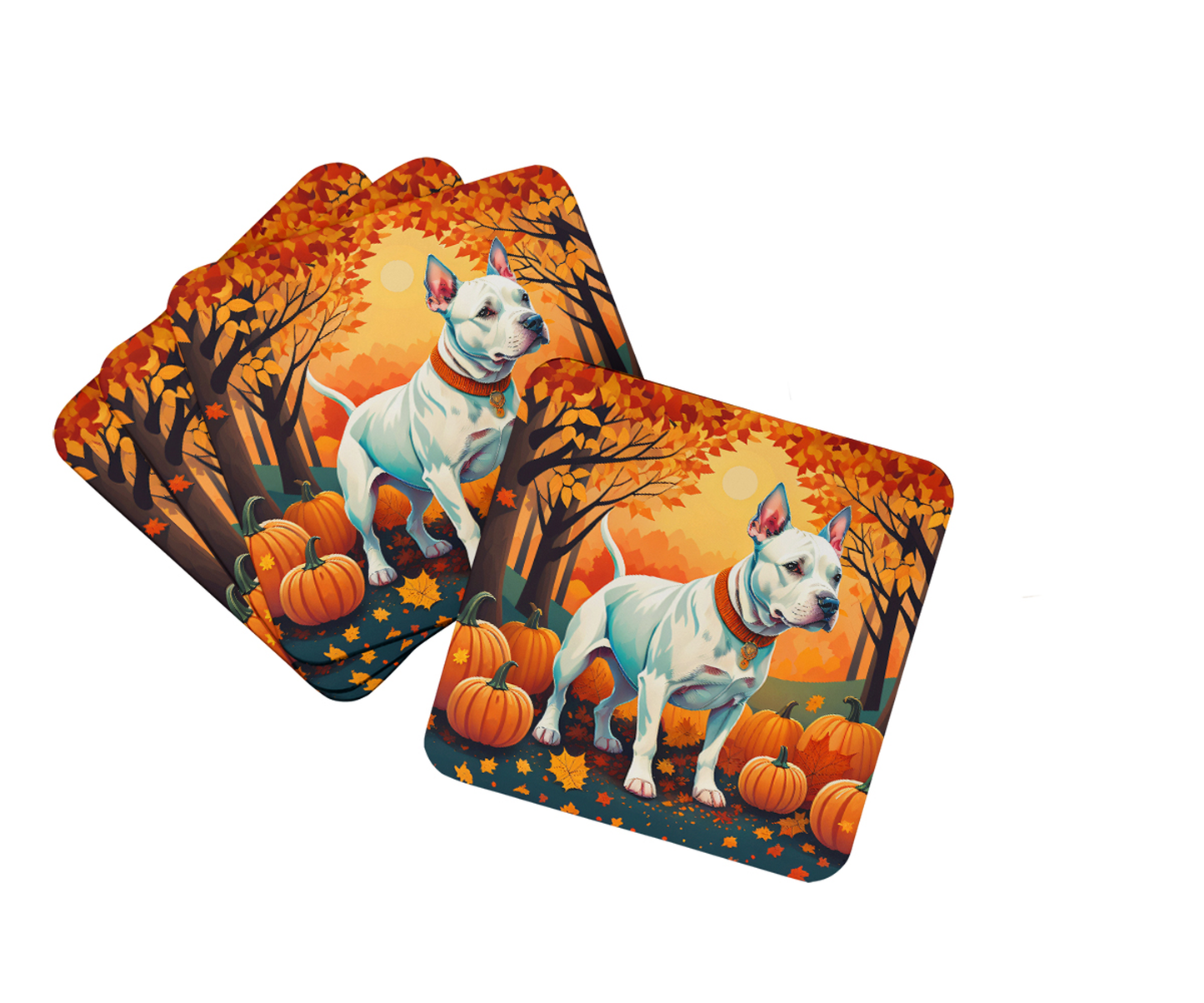 Affenpinscher Fall Foam Coasters