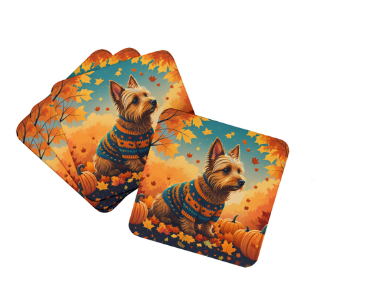 Australian Terrier Terrier Fall Foam Coasters