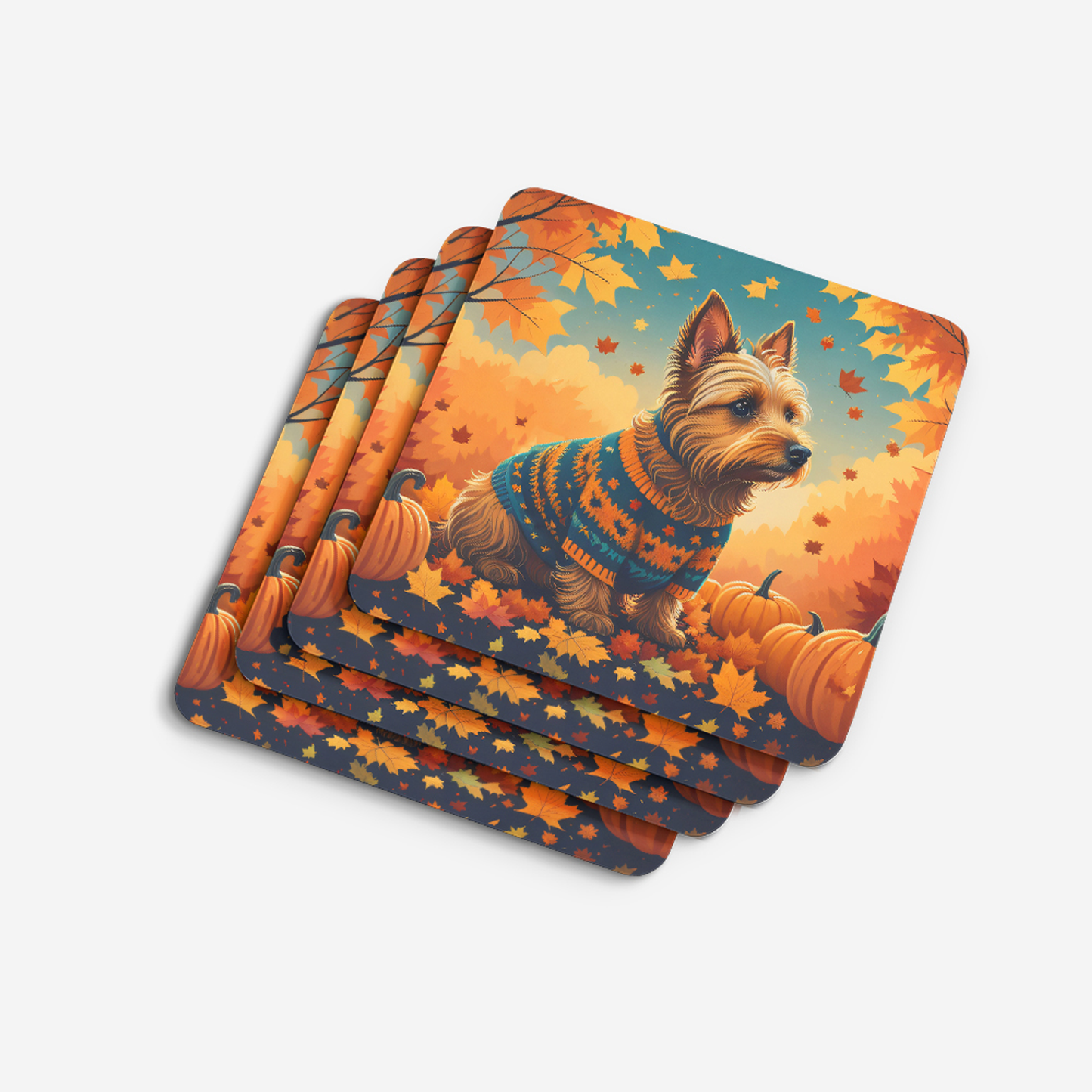 Australian Terrier Terrier Fall Foam Coasters