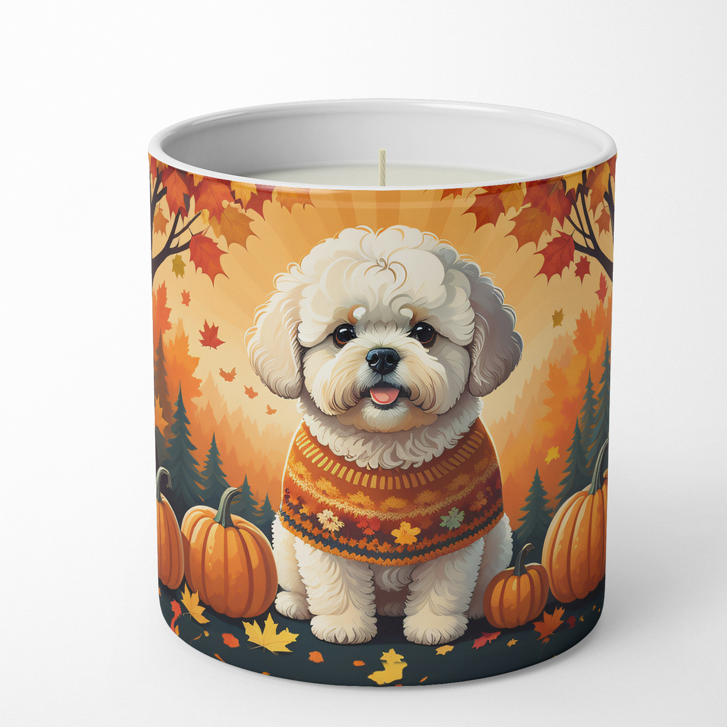 Bichon Frise Fall Foam Coasters