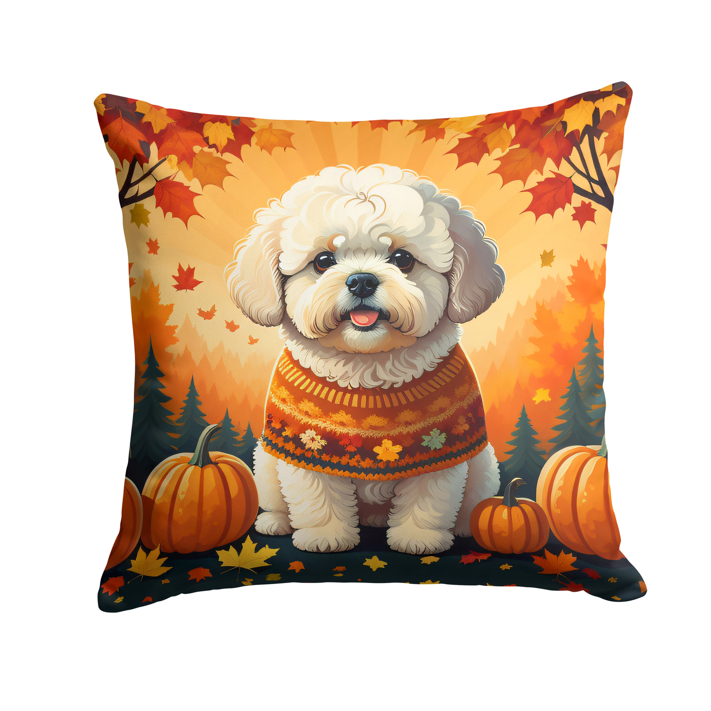 Bichon Frise Fall Foam Coasters