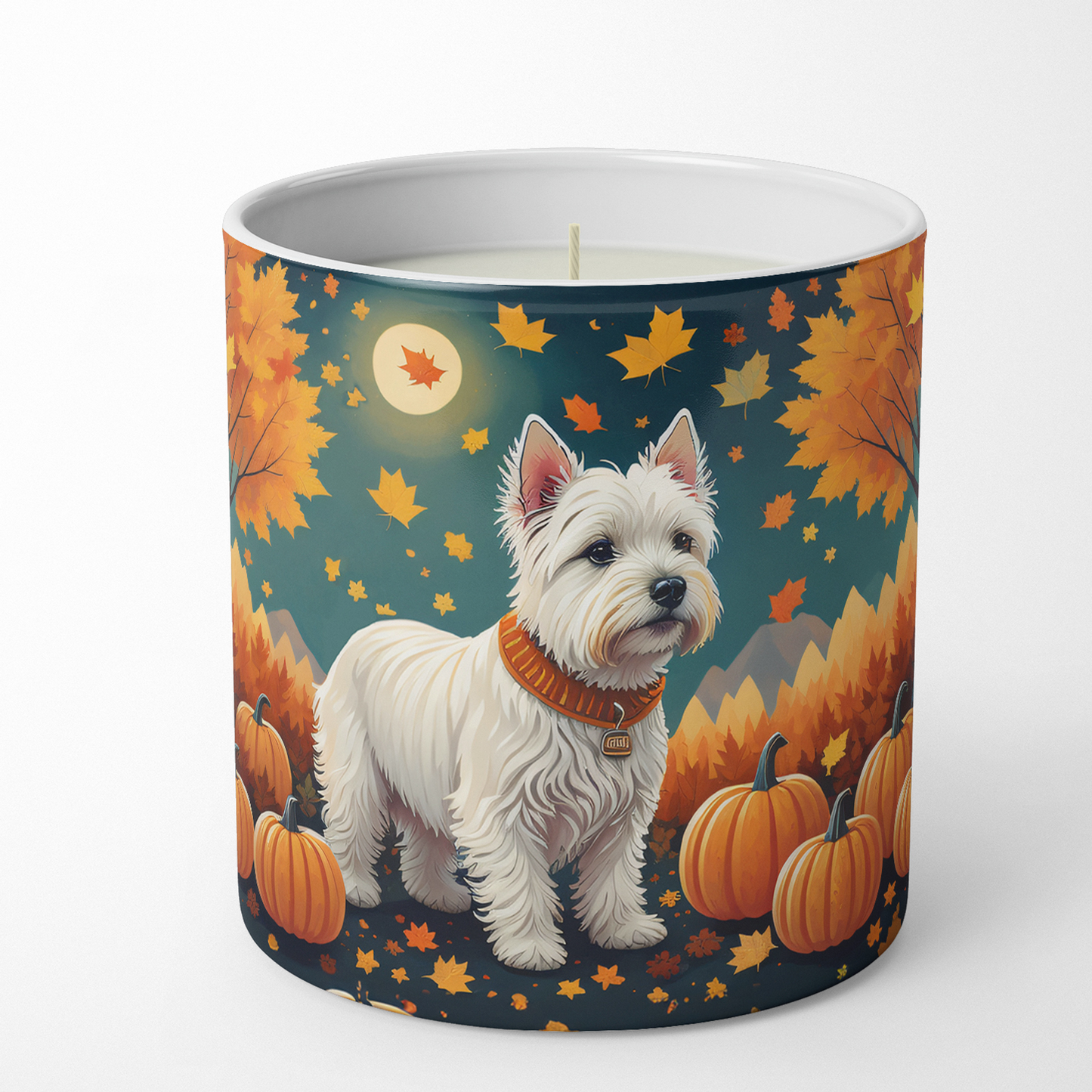 Westie Fall Foam Coasters