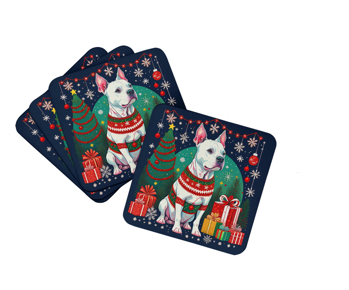 Westie Fall Foam Coasters