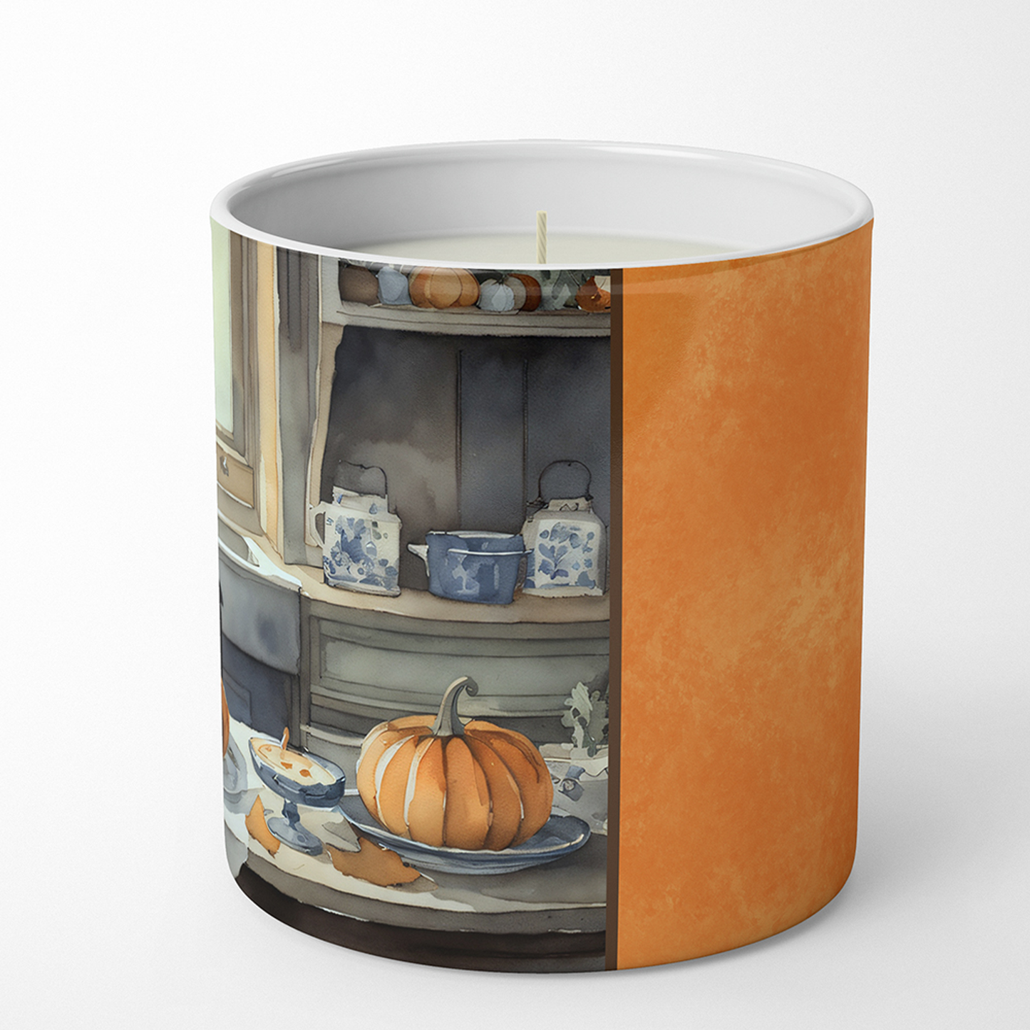 Basenji Fall Kitchen Pumpkins Decorative Soy Candle