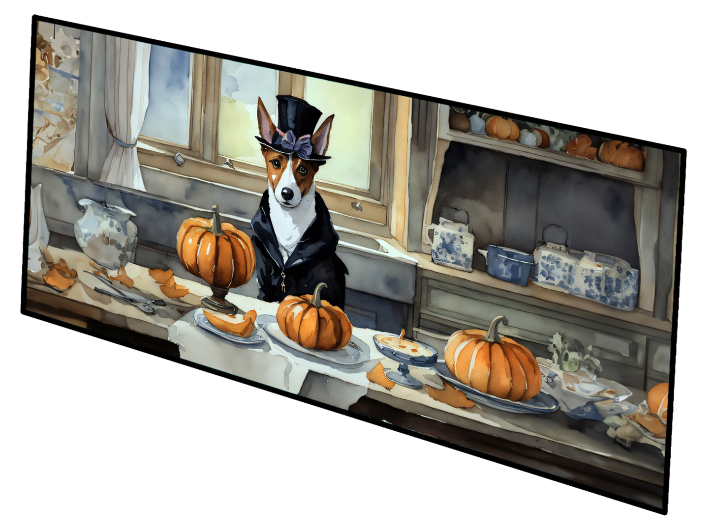 Basenji Fall Kitchen Pumpkins Decorative Soy Candle