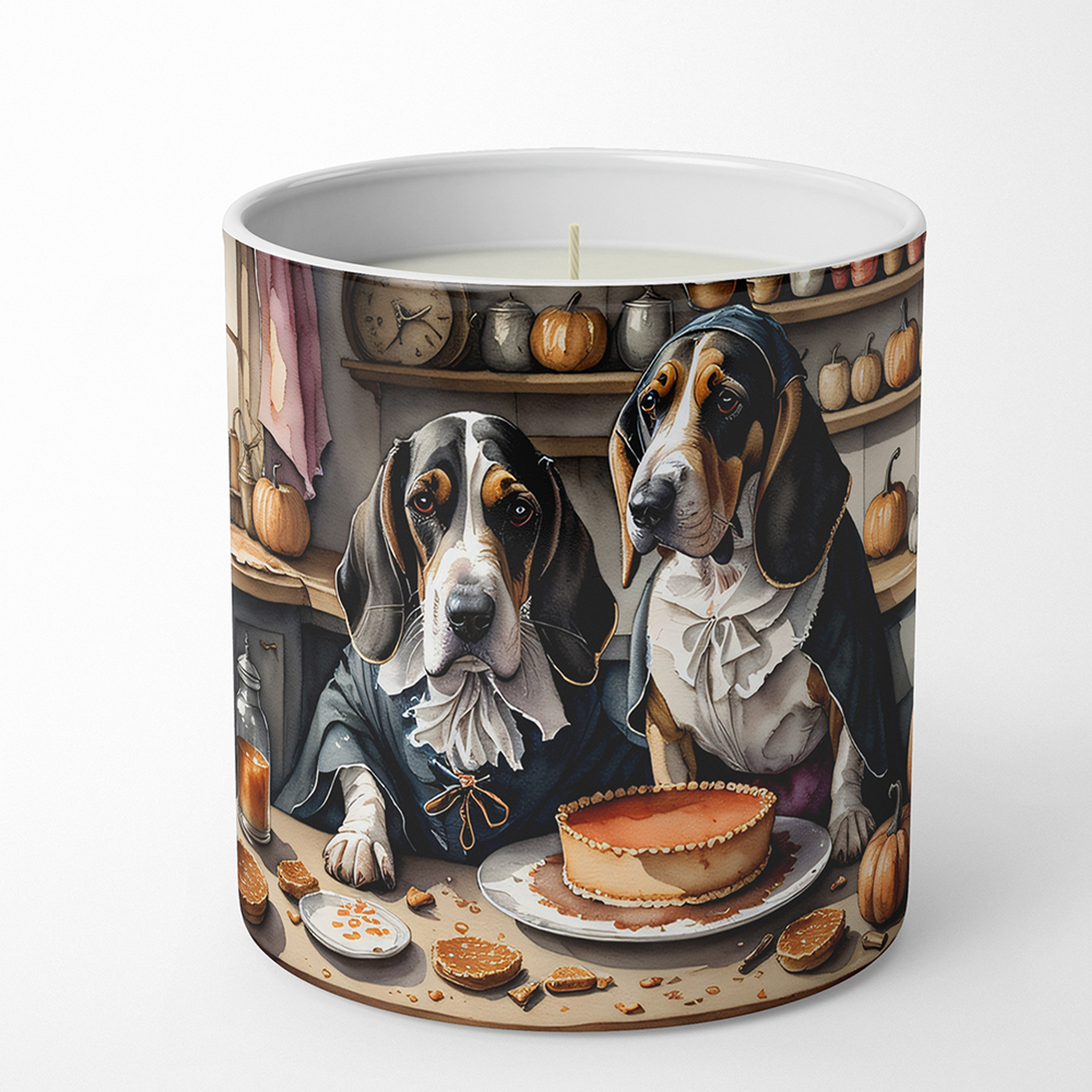 Basenji Fall Kitchen Pumpkins Decorative Soy Candle