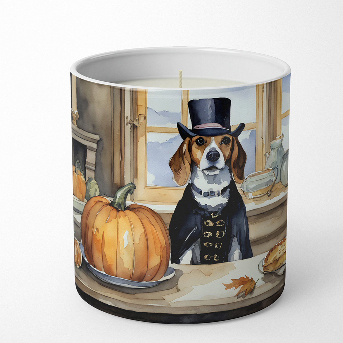 Basenji Fall Kitchen Pumpkins Decorative Soy Candle