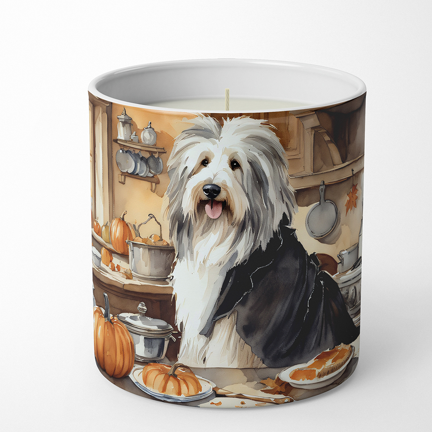 Basenji Fall Kitchen Pumpkins Decorative Soy Candle