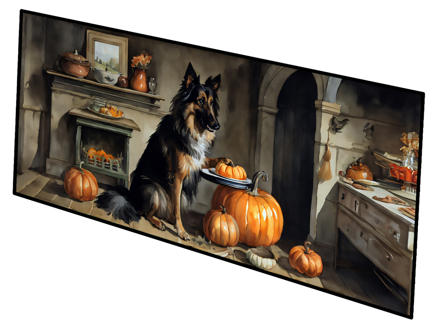 Basenji Fall Kitchen Pumpkins Decorative Soy Candle