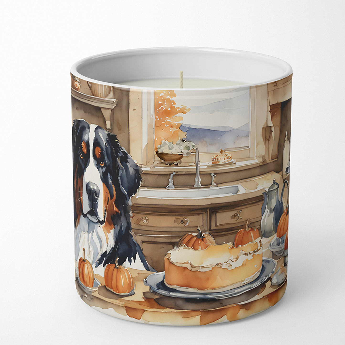 Basenji Fall Kitchen Pumpkins Decorative Soy Candle