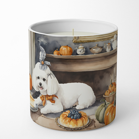 Bichon Frise Fall Kitchen Pumpkins Decorative Soy Candle