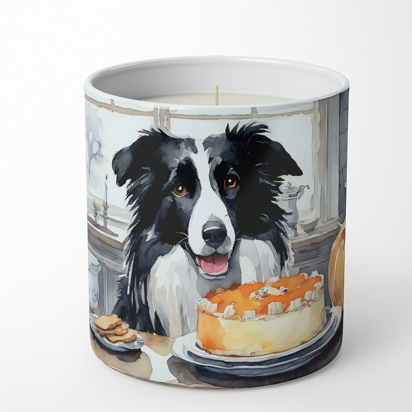 Bichon Frise Fall Kitchen Pumpkins Decorative Soy Candle