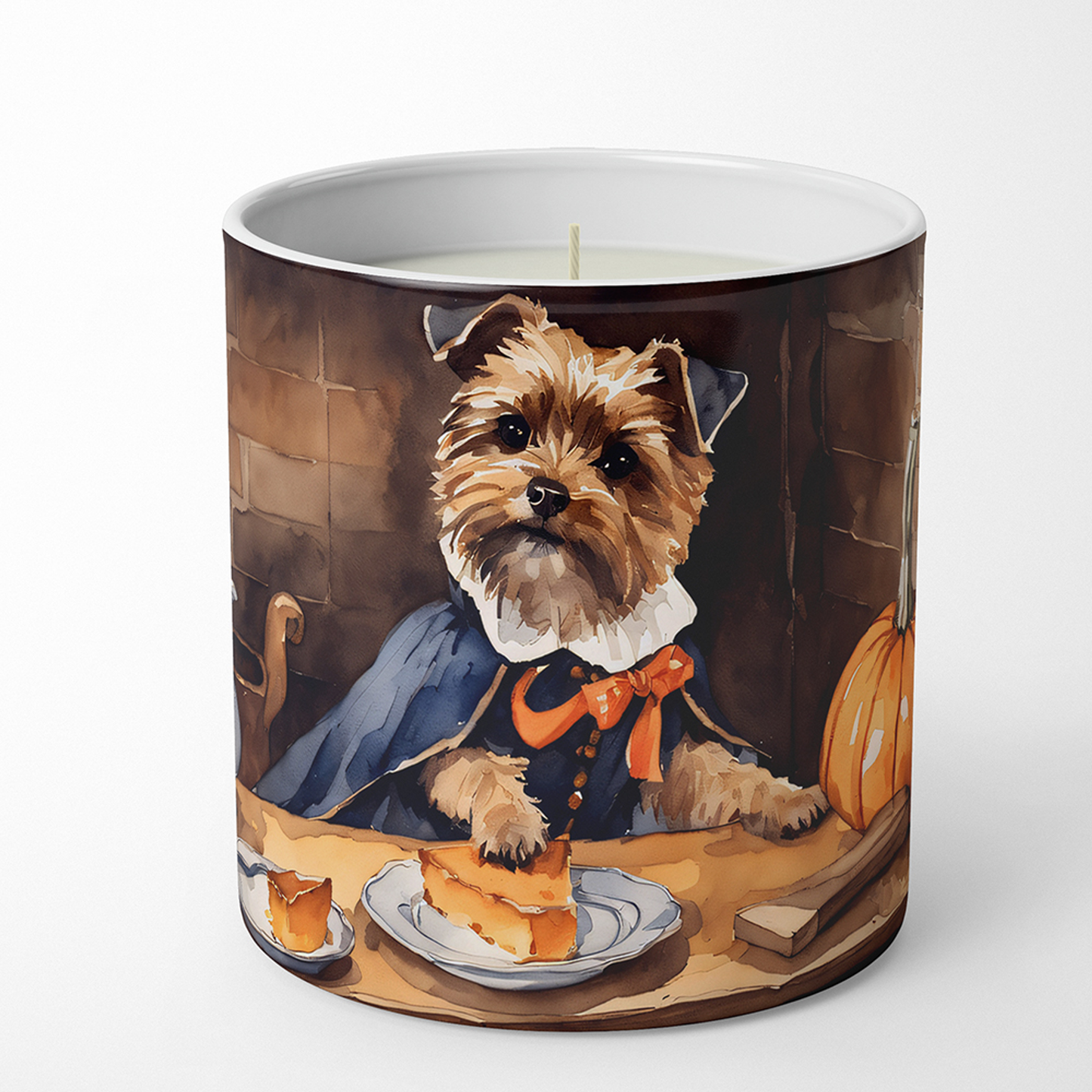 Bichon Frise Fall Kitchen Pumpkins Decorative Soy Candle