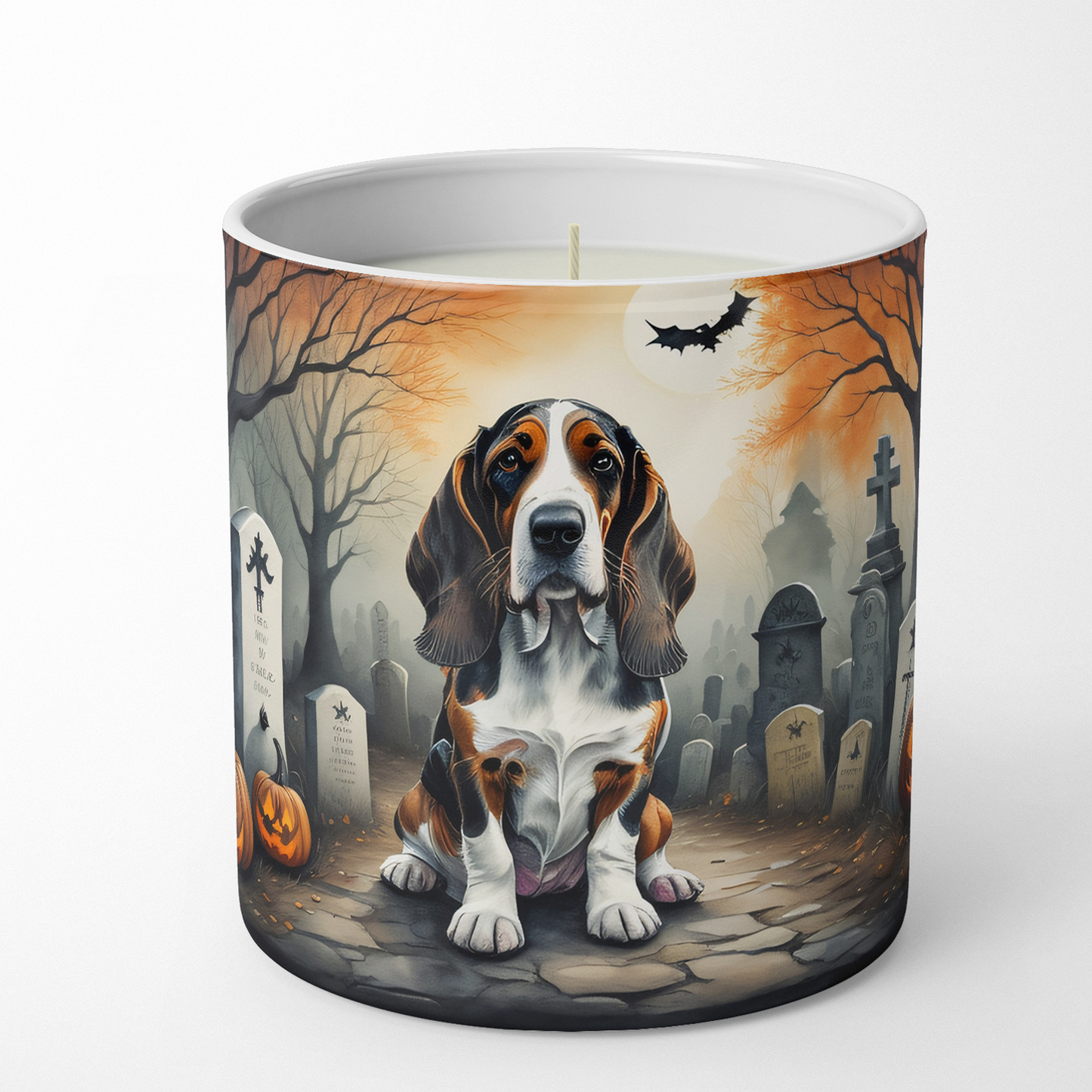 Basset Hound Spooky Halloween Foam Coasters