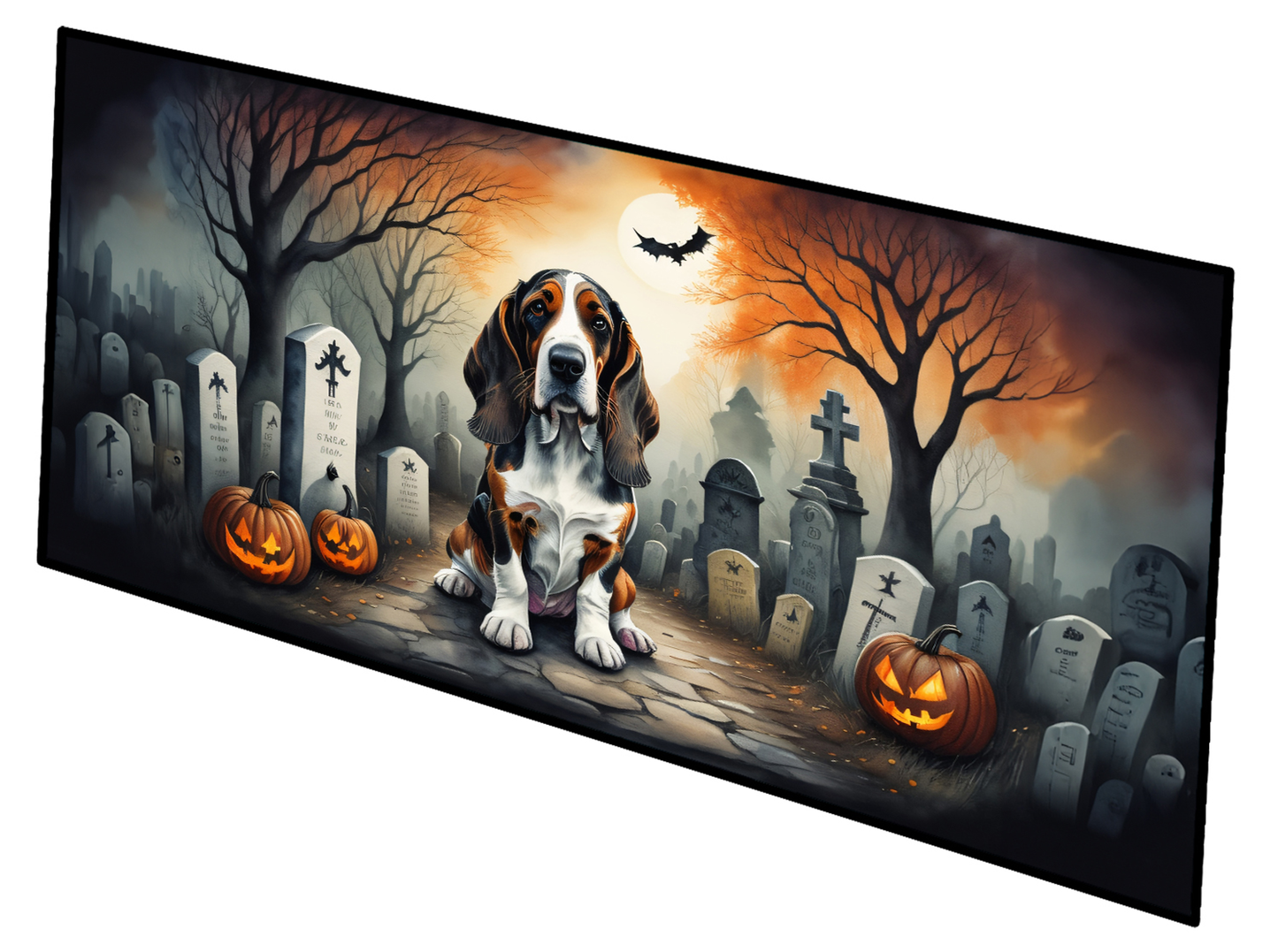 Basset Hound Spooky Halloween Foam Coasters