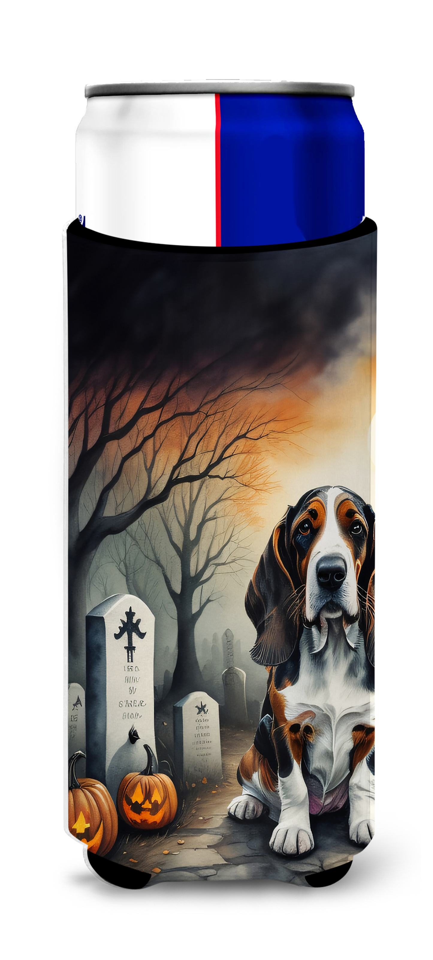 Basset Hound Spooky Halloween Foam Coasters