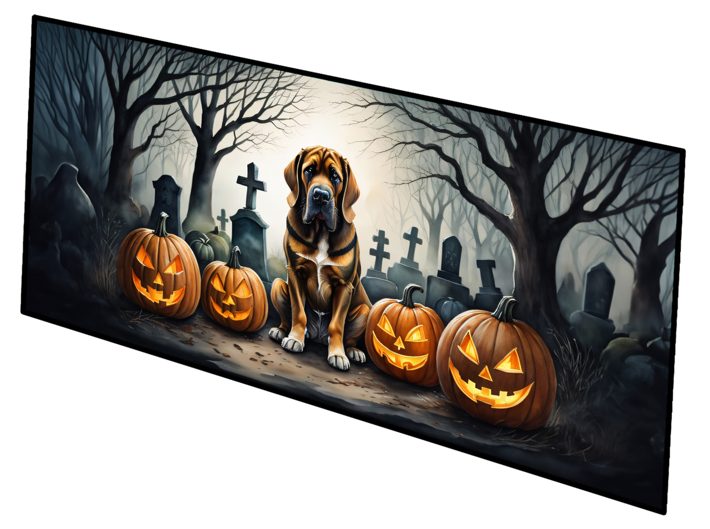 Basset Hound Spooky Halloween Foam Coasters