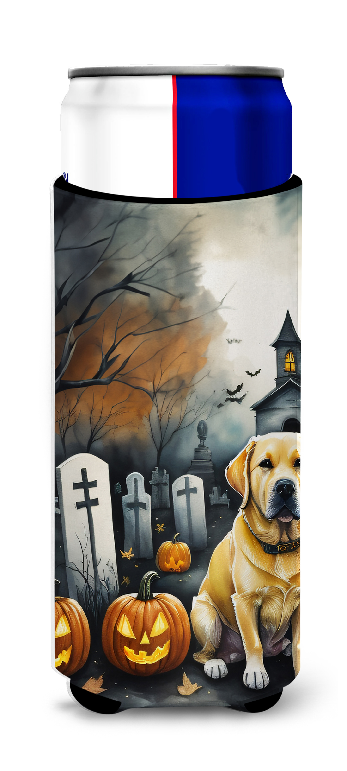 Yellow Labrador Retriever Spooky Halloween Foam Coasters