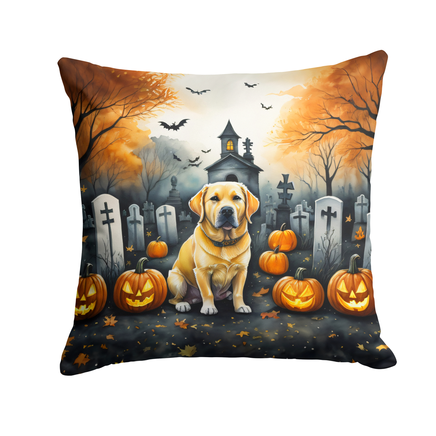 Yellow Labrador Retriever Spooky Halloween Foam Coasters