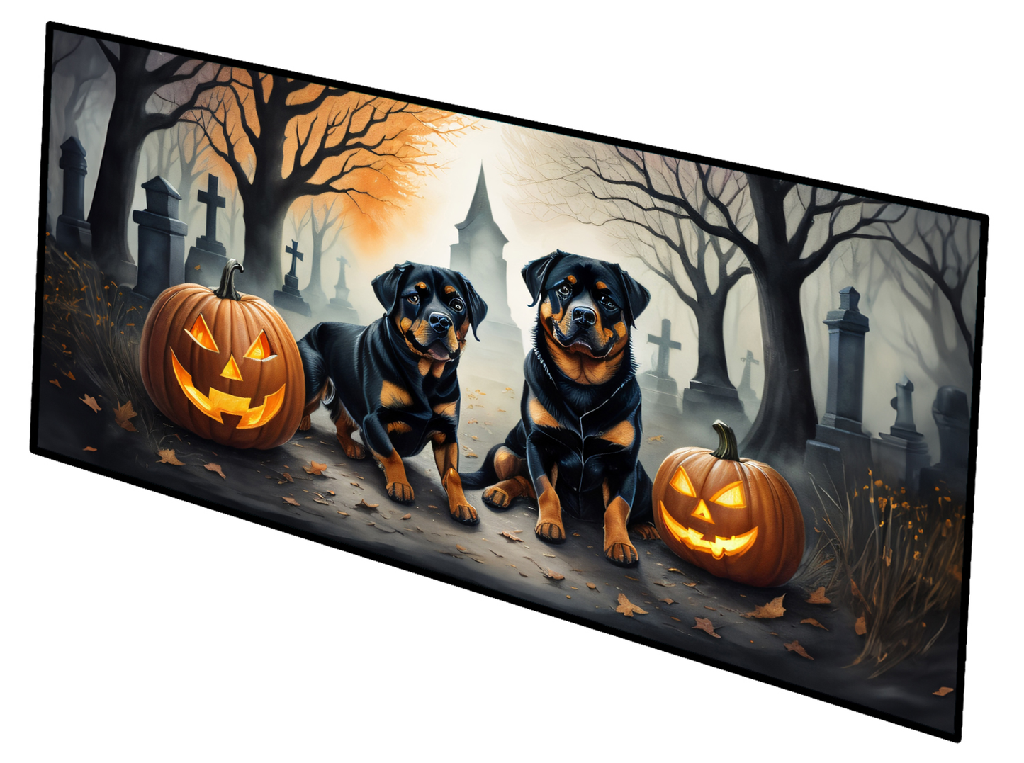 Yellow Labrador Retriever Spooky Halloween Foam Coasters