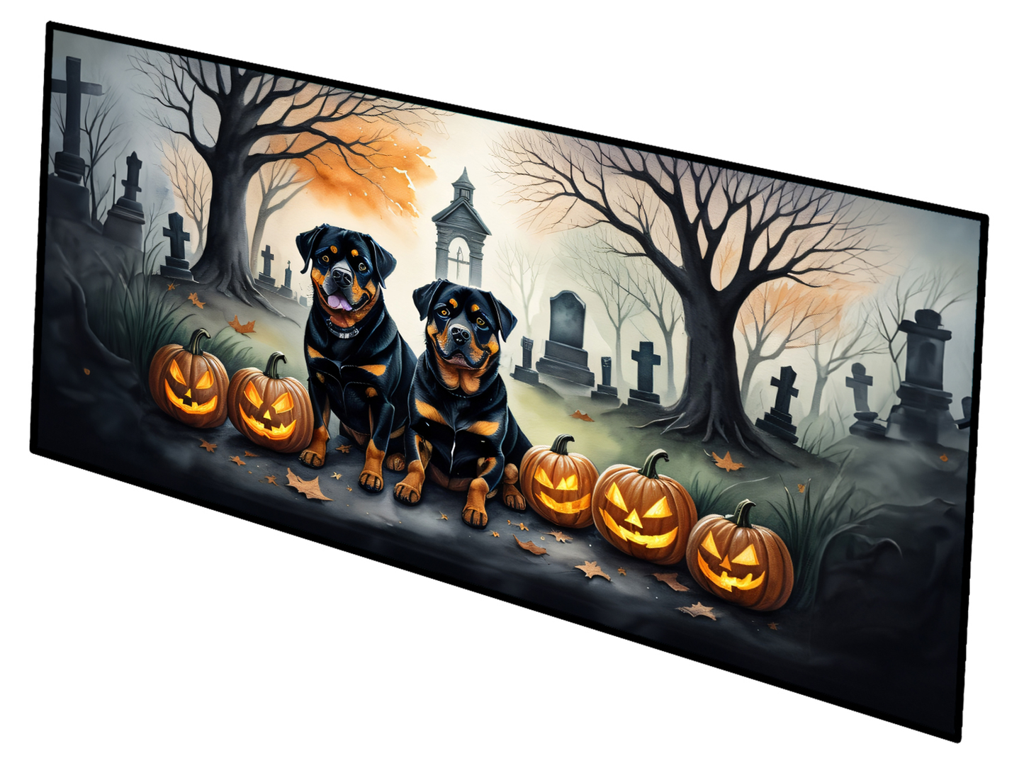 Yellow Labrador Retriever Spooky Halloween Foam Coasters