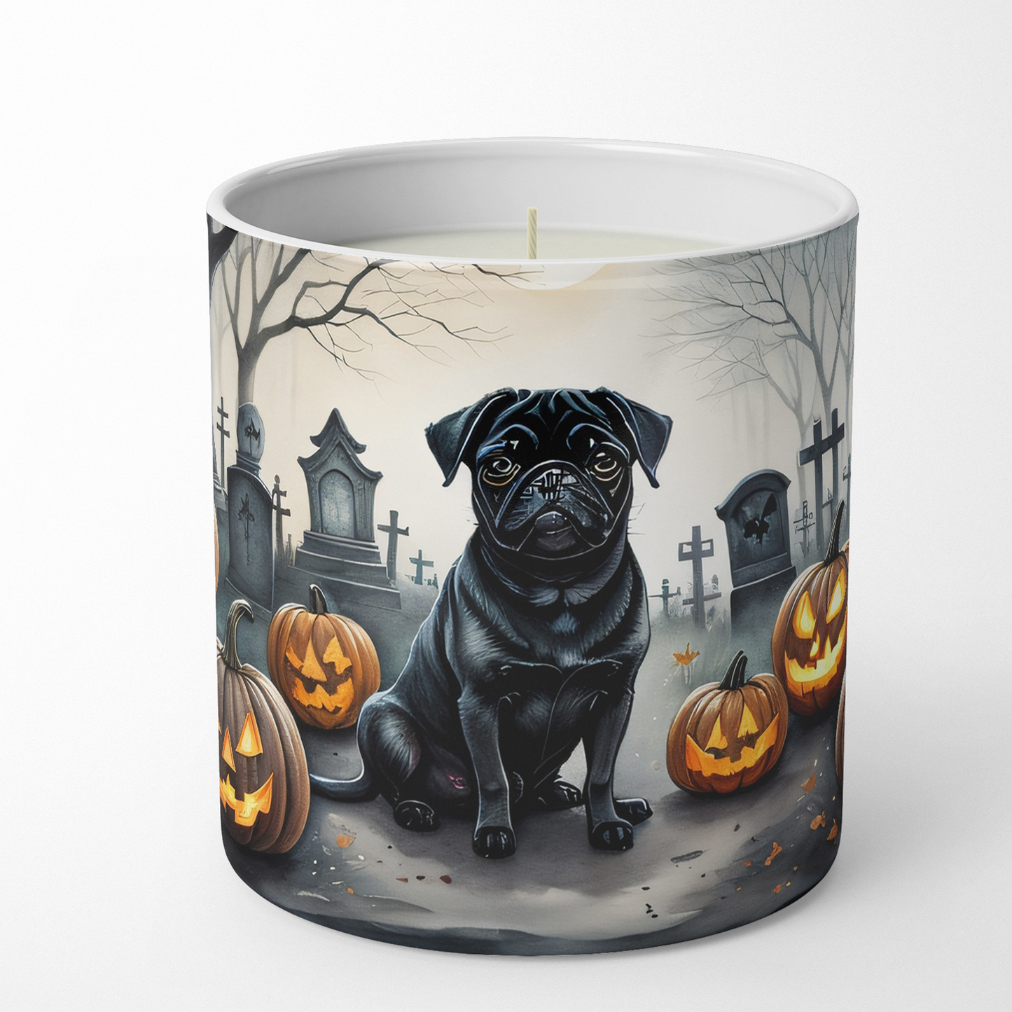 Yellow Labrador Retriever Spooky Halloween Foam Coasters