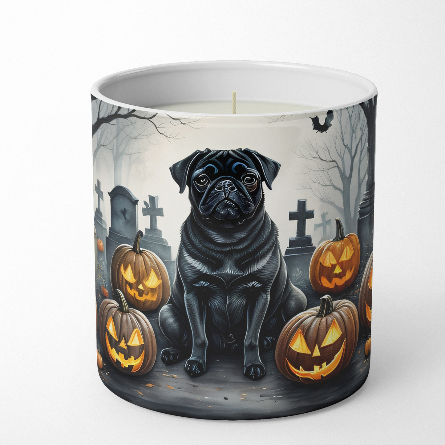 Yellow Labrador Retriever Spooky Halloween Foam Coasters