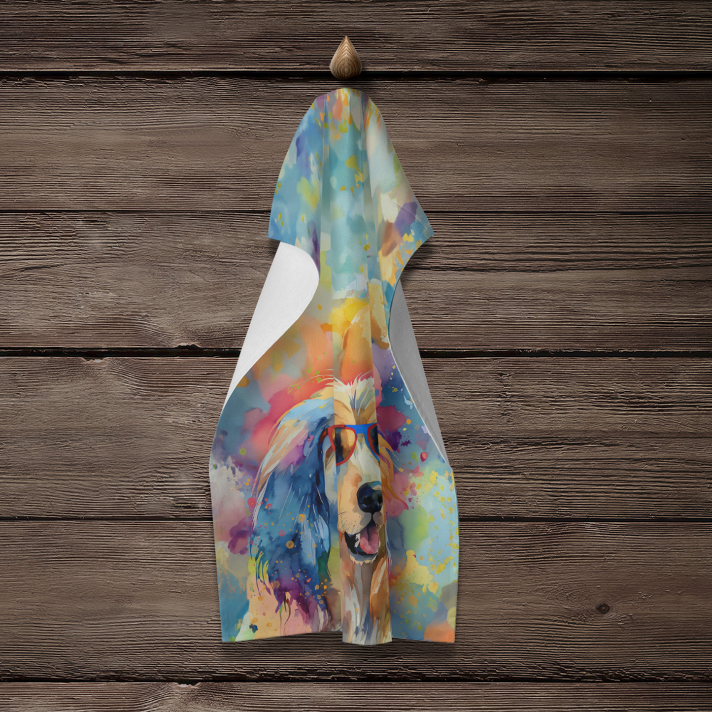 Afghan Hound Hippie Dawg Kitchen Towel