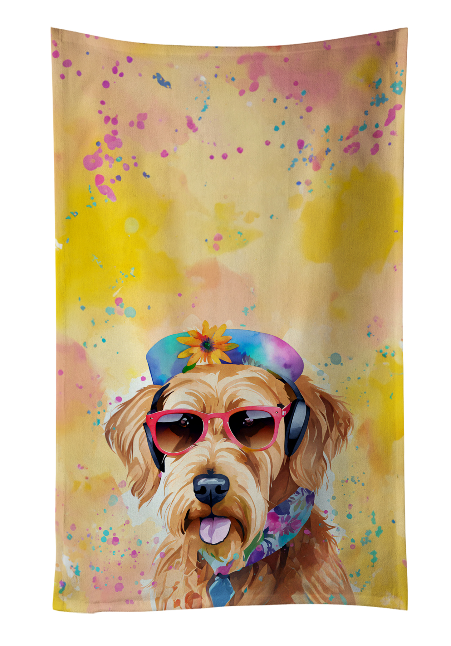 Afghan Hound Hippie Dawg Kitchen Towel