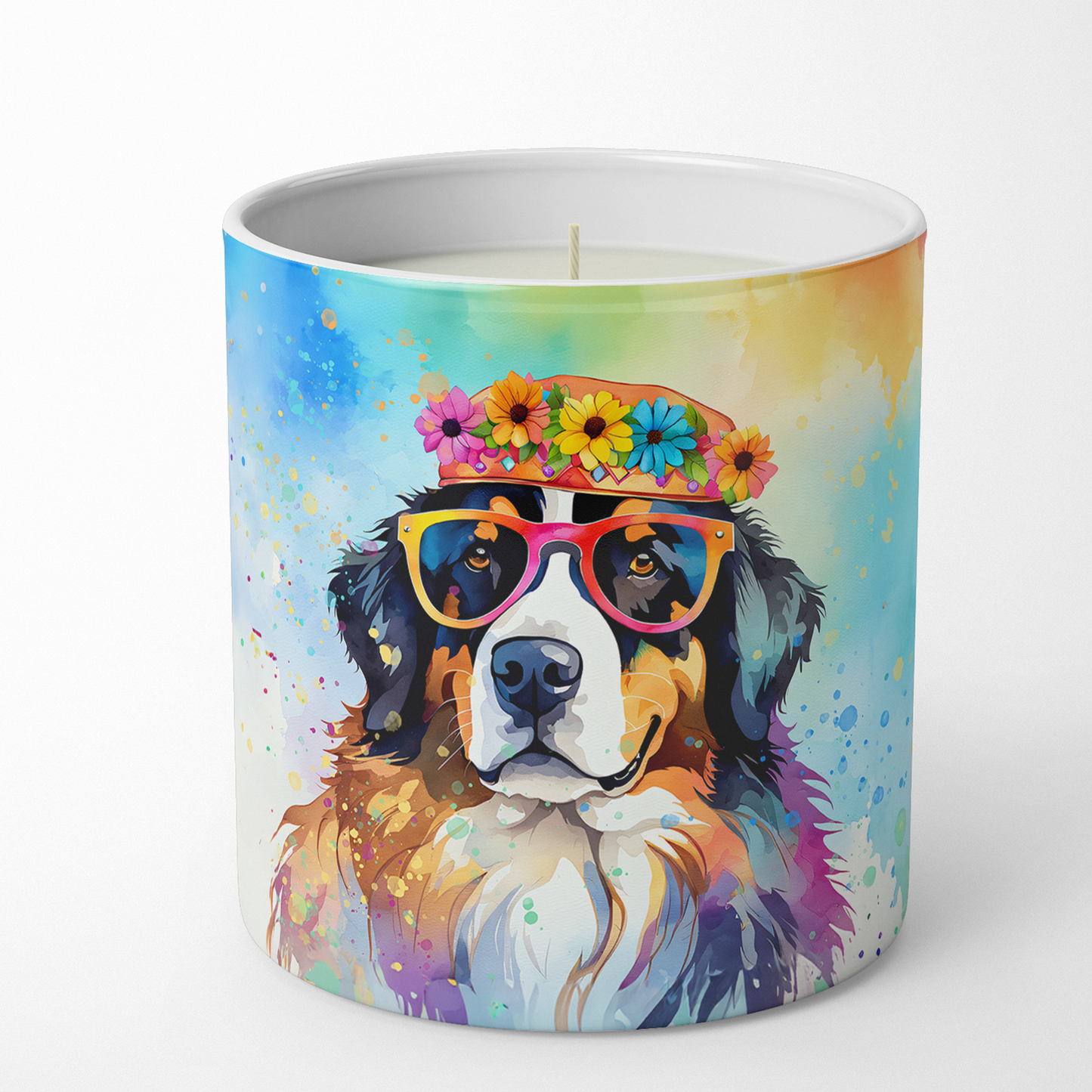 Bernese Mountain Dog Hippie Dawg Kitchen Towel