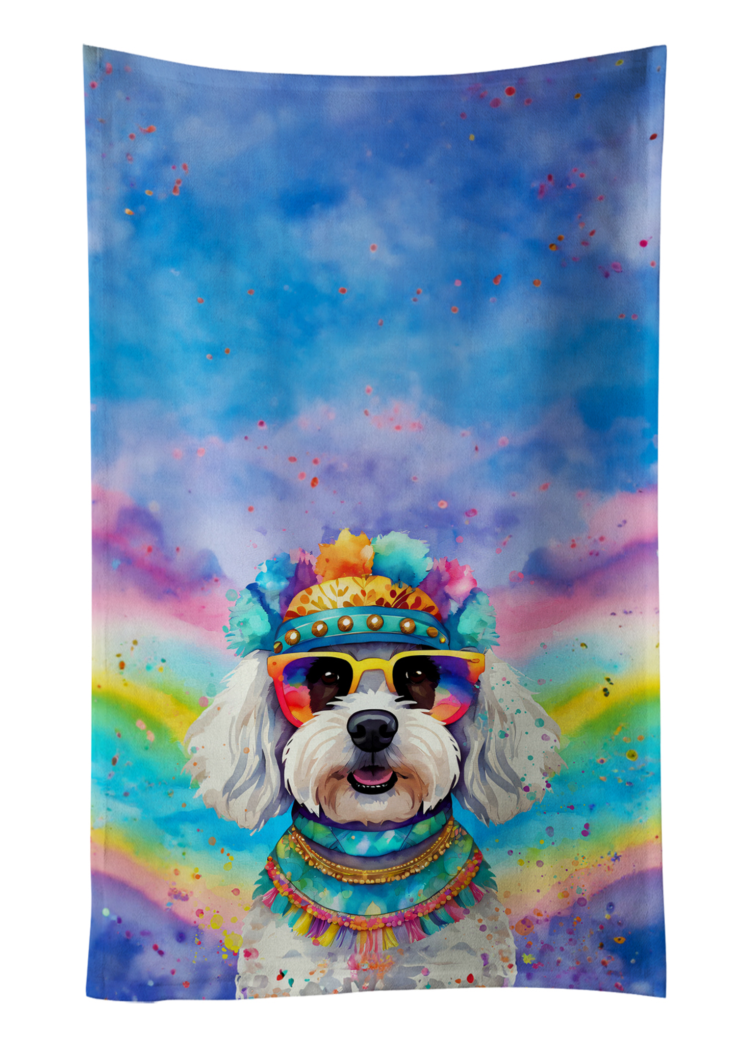 Bernese Mountain Dog Hippie Dawg Kitchen Towel