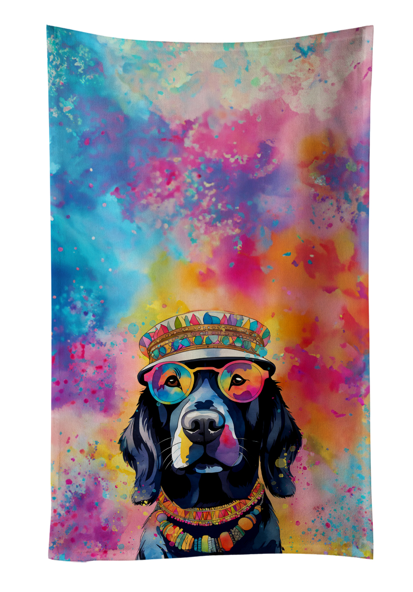 Black Labrador Hippie Dawg Kitchen Towel