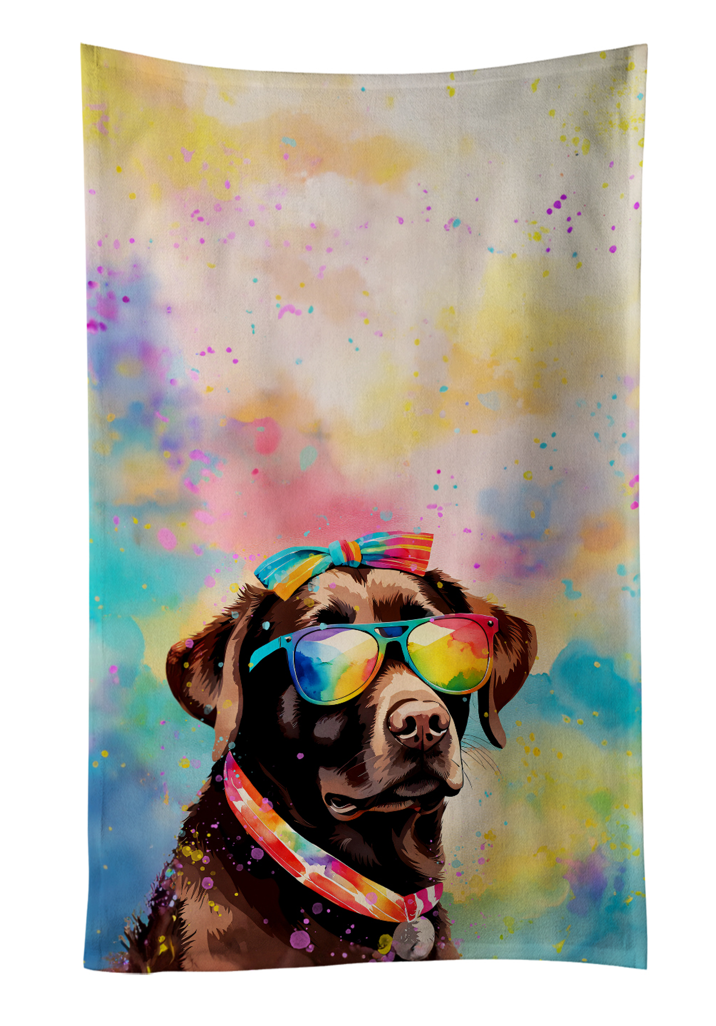 Black Labrador Hippie Dawg Kitchen Towel