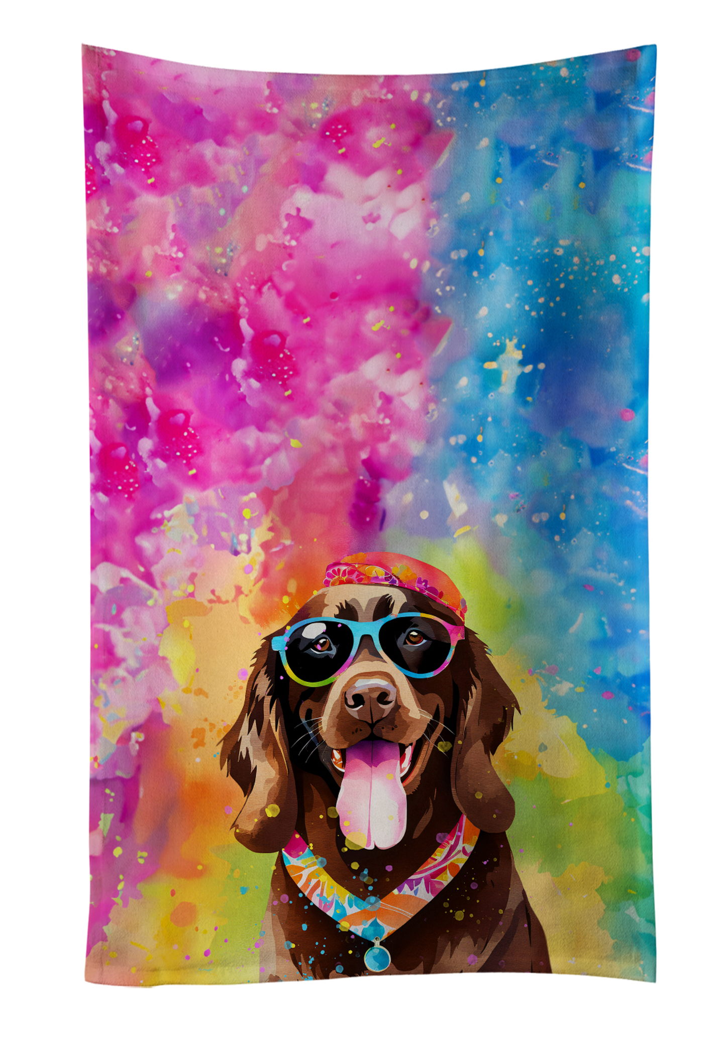 Black Labrador Hippie Dawg Kitchen Towel