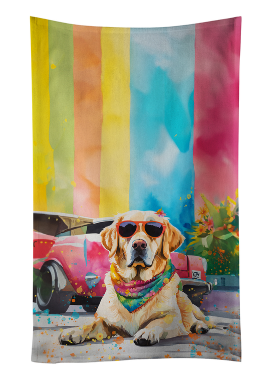 Yellow Labrador Hippie Dawg Kitchen Towel