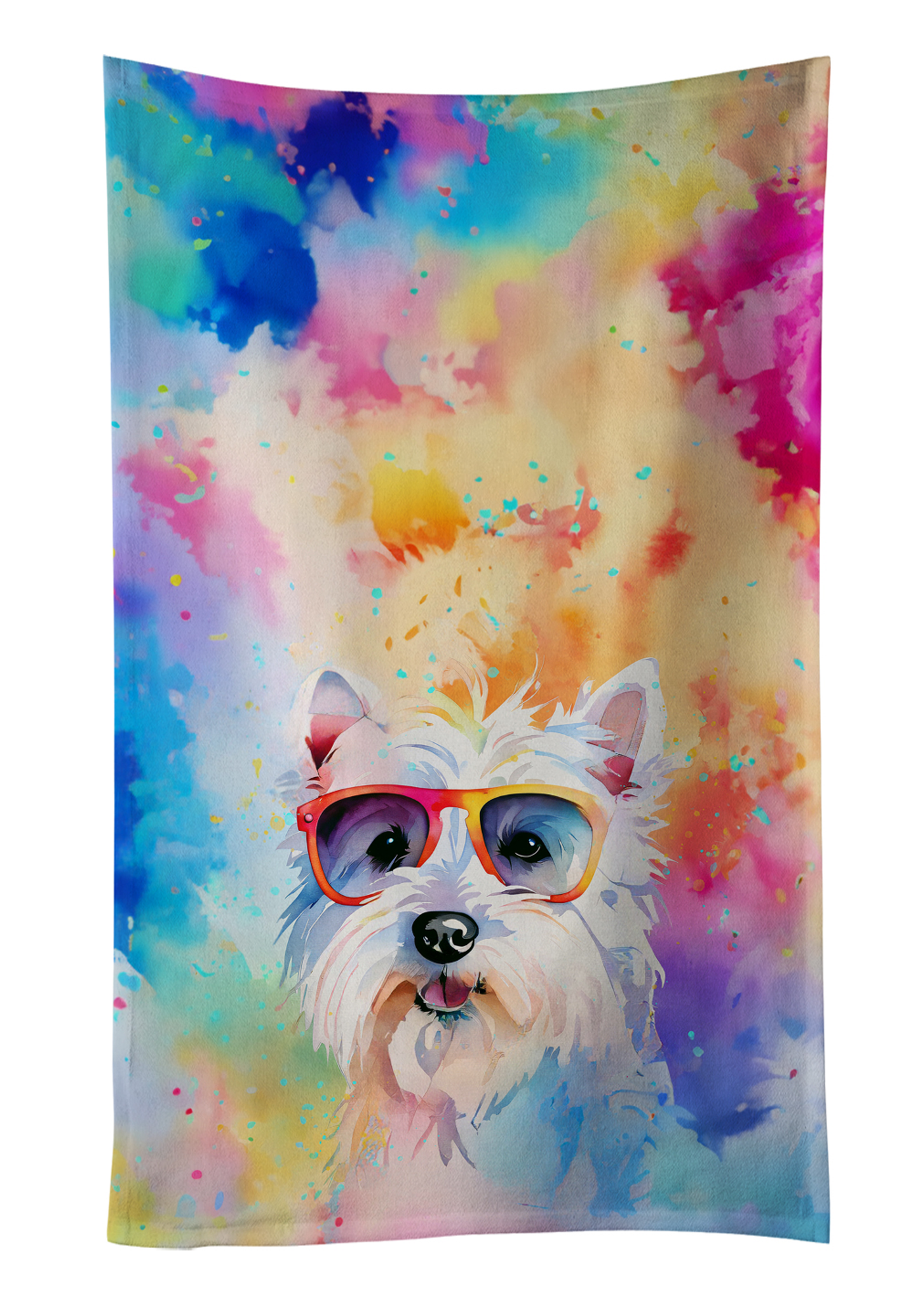 Westie Hippie Dawg Kitchen Towel