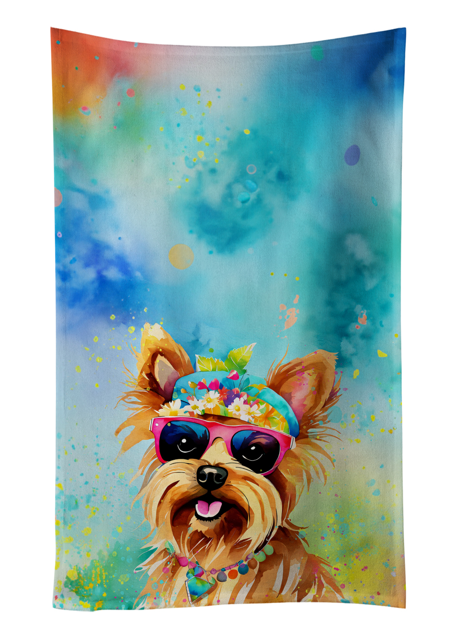 Westie Hippie Dawg Kitchen Towel