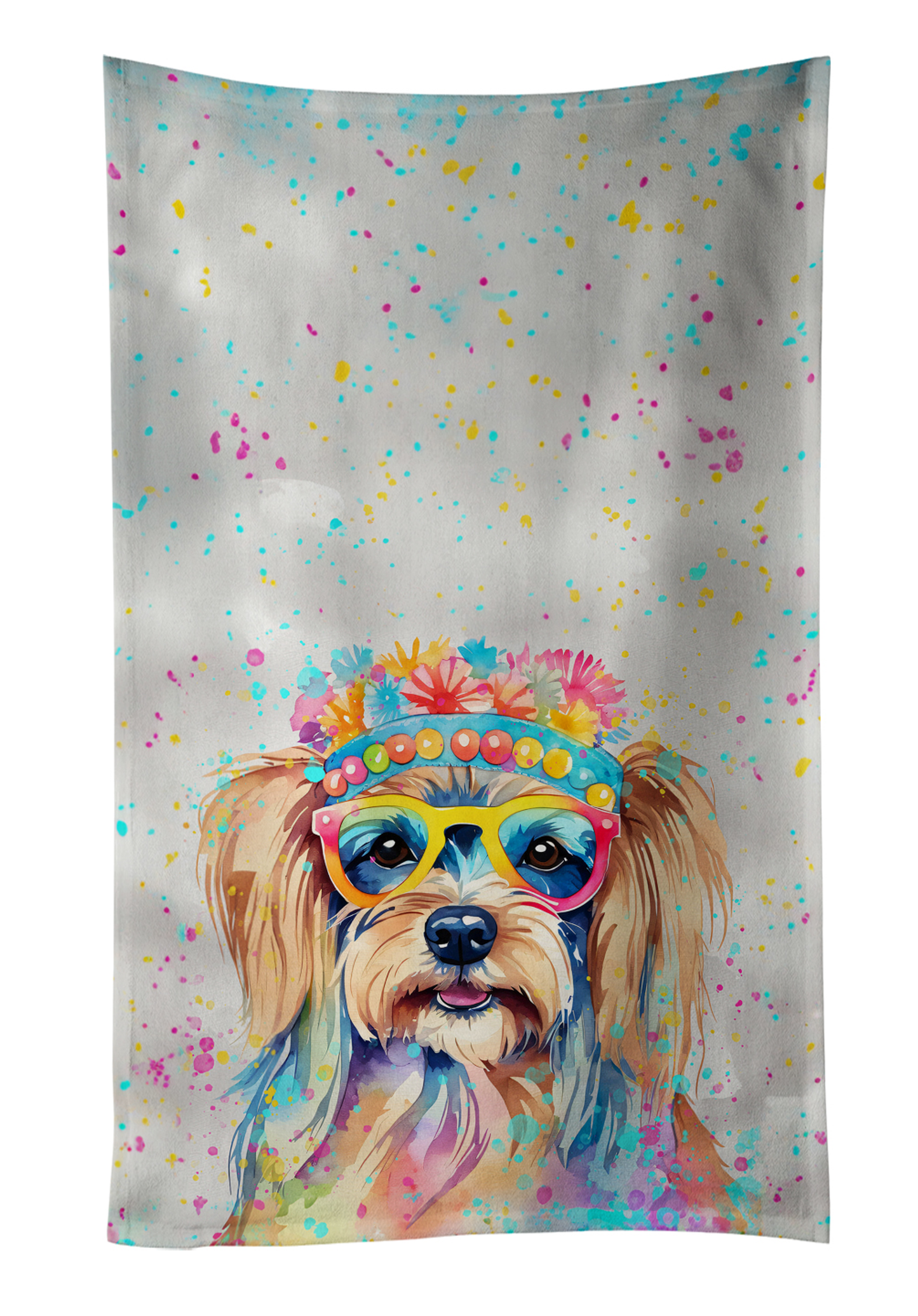 Westie Hippie Dawg Kitchen Towel