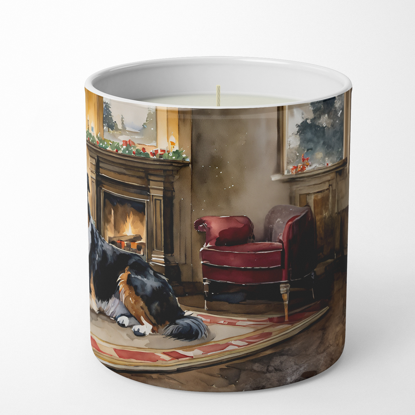 Australian Shepherd Cozy Christmas Decorative Soy Candle