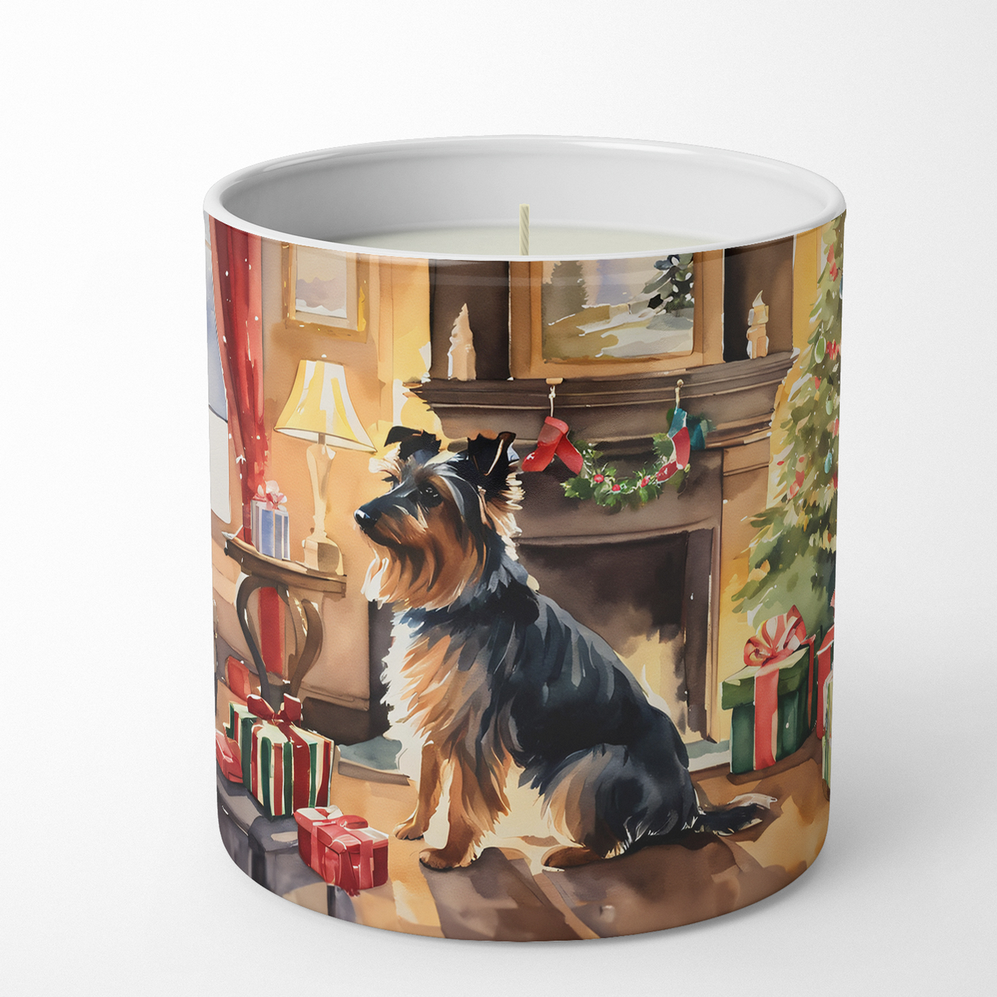 Australian Shepherd Cozy Christmas Decorative Soy Candle