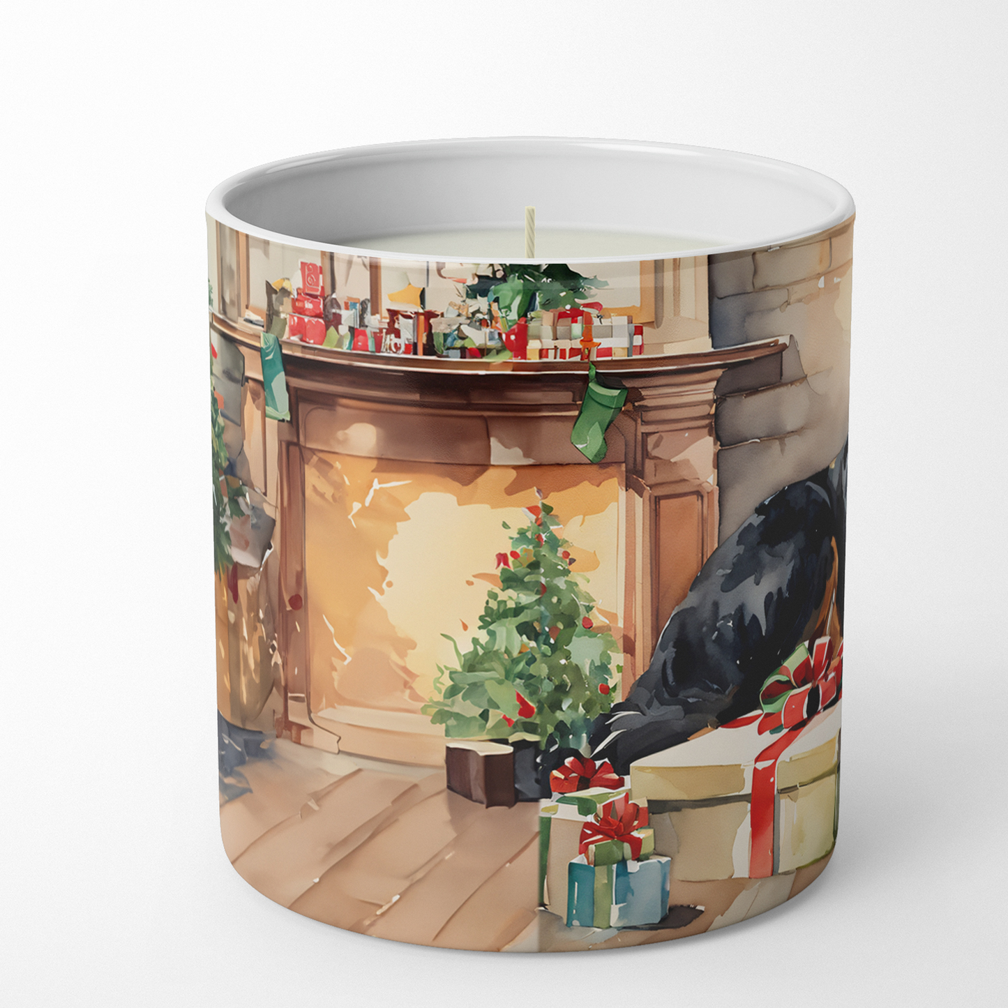 Bernese Mountain Dog Cozy Christmas Decorative Soy Candle