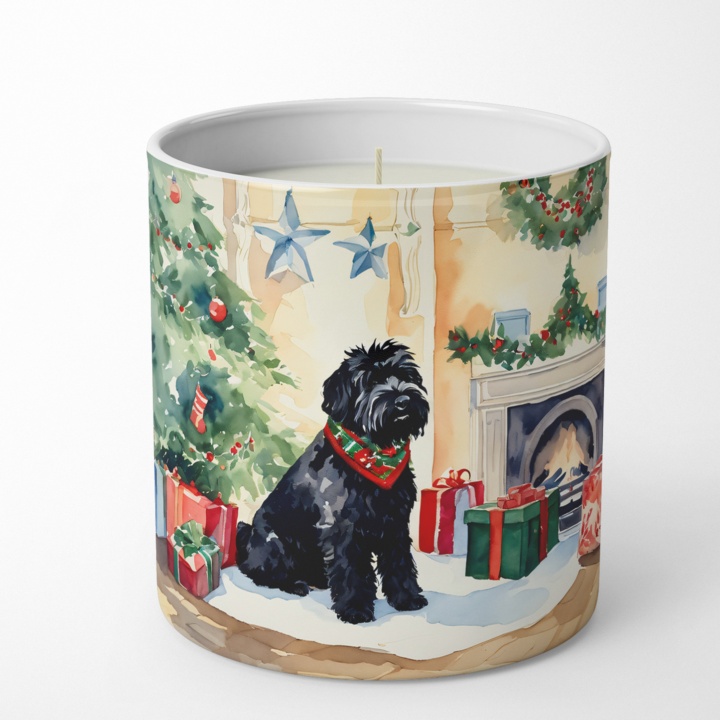 Bernese Mountain Dog Cozy Christmas Decorative Soy Candle