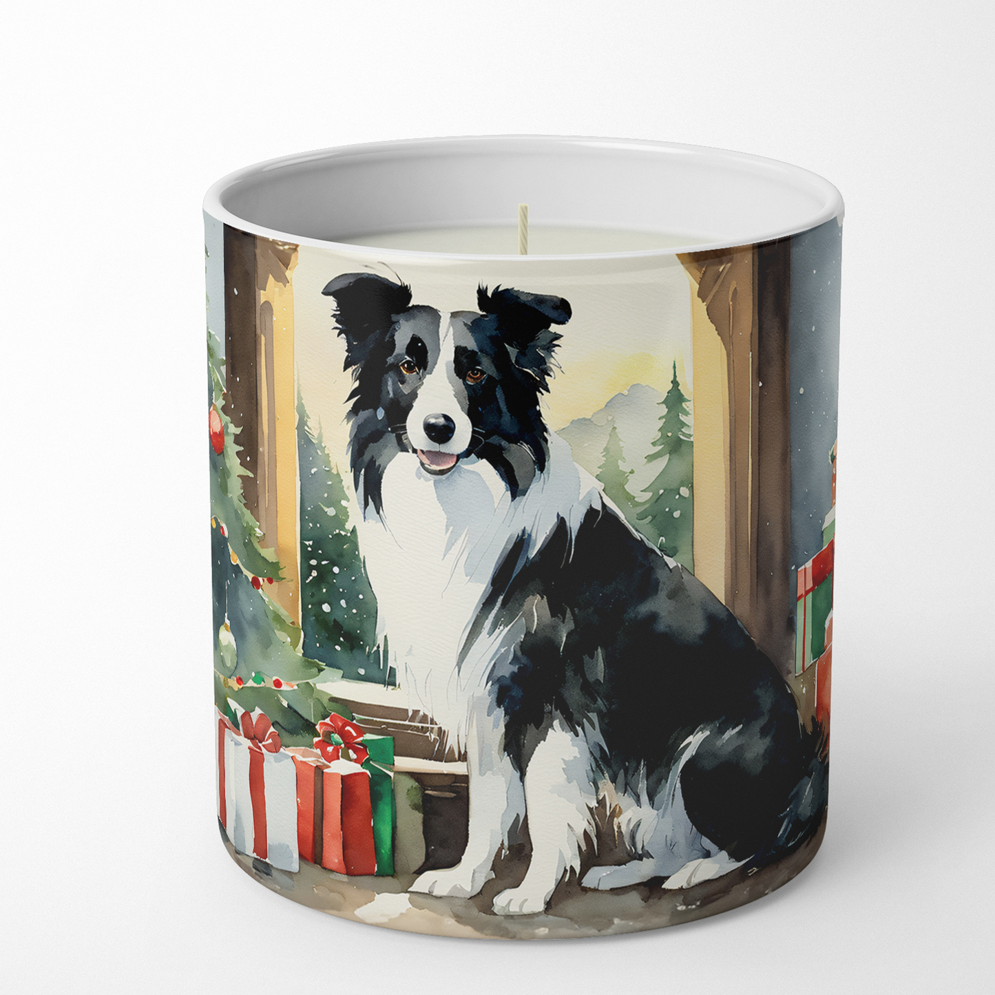 Bernese Mountain Dog Cozy Christmas Decorative Soy Candle