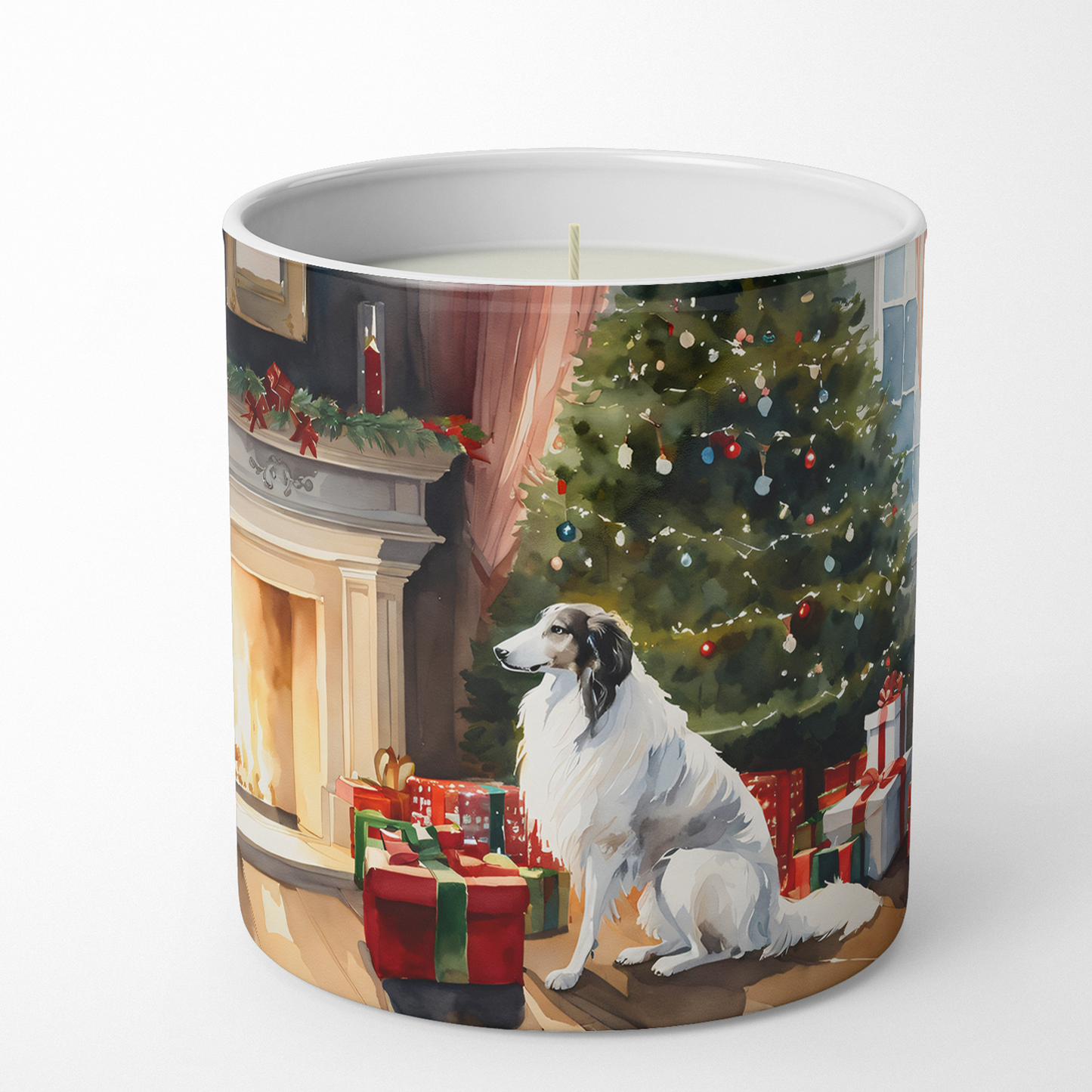 Bernese Mountain Dog Cozy Christmas Decorative Soy Candle