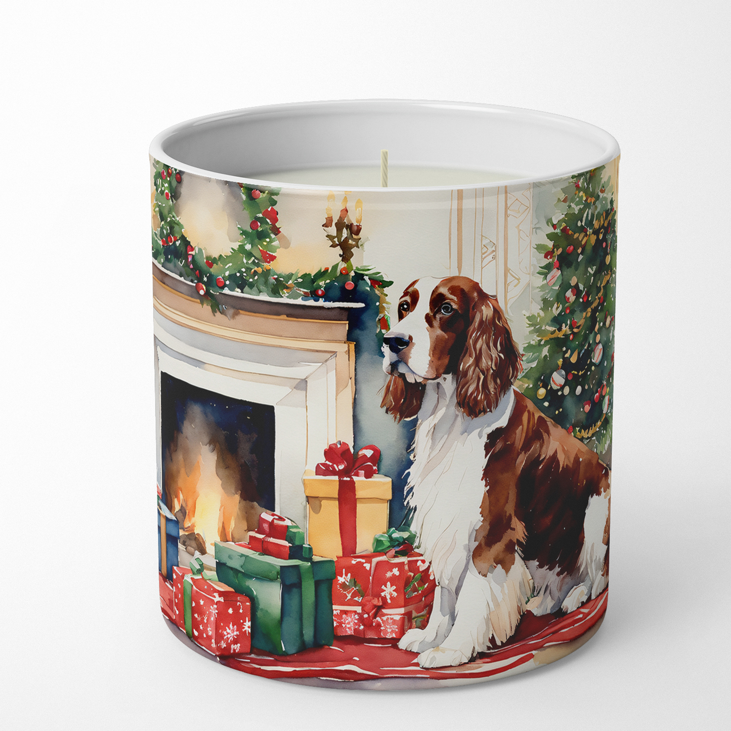 Welsh Springer Spaniel Cozy Christmas Decorative Soy Candle