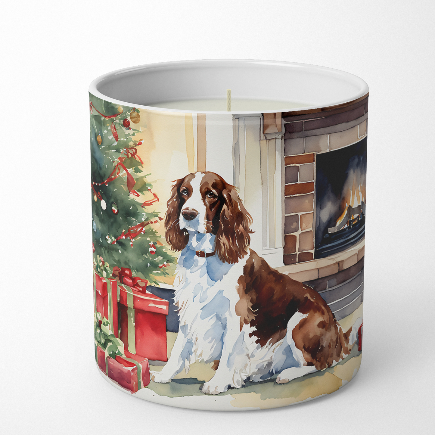 Welsh Springer Spaniel Cozy Christmas Decorative Soy Candle