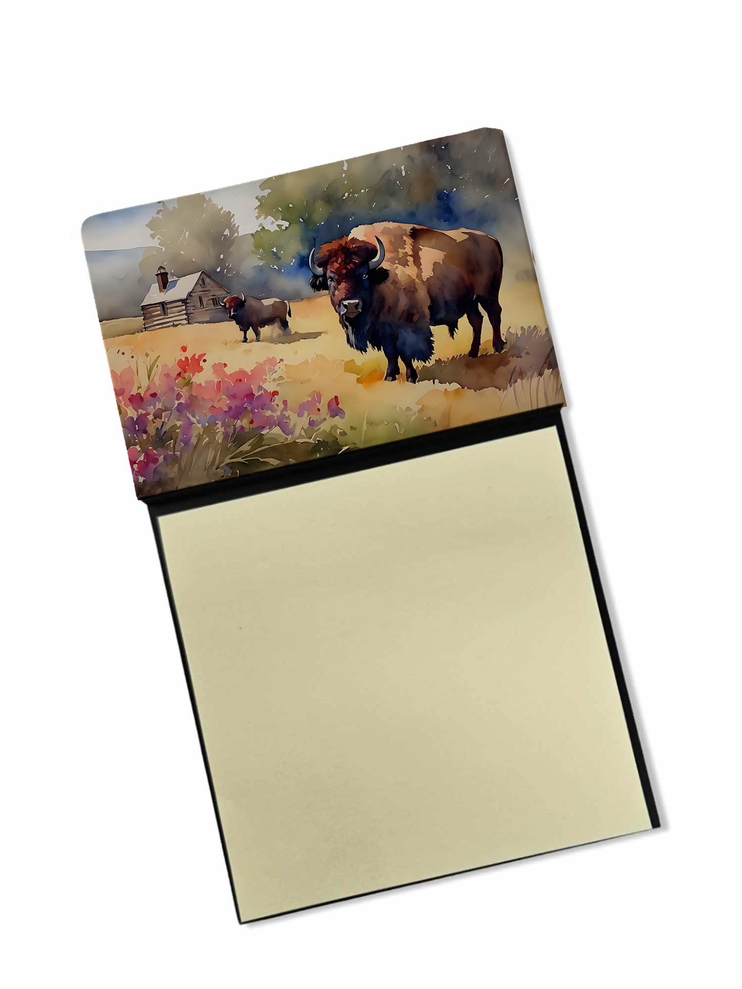 Wood Bison Sticky Note Holder